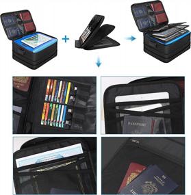 img 1 attached to Securely Store Your Important Documents With Tamfile Fireproof And Waterproof Document Organizer Bag Featuring Multi-Layer Storage Space And Password Lock