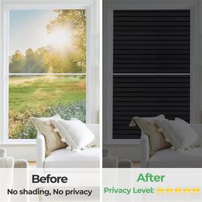 img 2 attached to Blackout Window Film Heat Blocker Tint Static Cling No Adhesive Glass Privacy Blinds Insulation Sticker Reflective 78.7 X 17.5 Inch