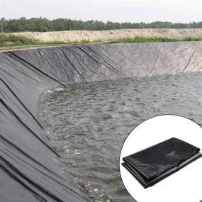img 2 attached to 6 X 6.6 Feet Black Rubber Pond Liner For Water Garden Ponds, Streams, And Fountains By Firlar