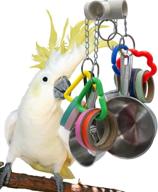 🦜 gilygi parrot toys set: pullable parrots pots, bagel toys, stainless steel cup, and cardboard ring toys for medium and large parrots such as amazons, mini macaws, african greys, cockatoos, eclectus, and guaker логотип