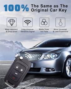 img 2 attached to CAUORMOTE Keyless Entry Remote Flip Car Key Fob For Chevy Cruze Camaro Equinox Impala Malibu Sonic