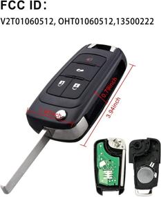 img 3 attached to CAUORMOTE Keyless Entry Remote Flip Car Key Fob For Chevy Cruze Camaro Equinox Impala Malibu Sonic