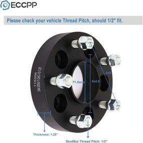 img 3 attached to Улучшите подгонку колес на вашем Wrangler с помощью адаптеров колес ECCPP 4X 1,25 дюйма 5-тековый: Подходит для дисков Wrangler JK на TJ или YJ.