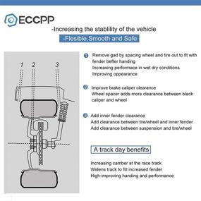 img 1 attached to Улучшите подгонку колес на вашем Wrangler с помощью адаптеров колес ECCPP 4X 1,25 дюйма 5-тековый: Подходит для дисков Wrangler JK на TJ или YJ.