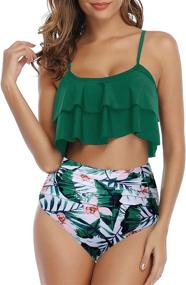 img 1 attached to Tempt Me Women's Waisted Bikini Swimsuit - Stylish Clothing from Swimsuits & Cover Ups