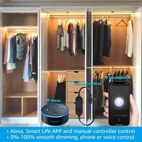 img 3 attached to Illuminate Your Space With Ease: TORCHSTAR 6-Piece Voice Control Smart LED Safe Lighting Kit For Under Cabinet Using Alexa & Rocker Switch