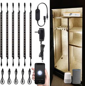 img 4 attached to Illuminate Your Space With Ease: TORCHSTAR 6-Piece Voice Control Smart LED Safe Lighting Kit For Under Cabinet Using Alexa & Rocker Switch