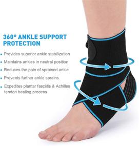 img 3 attached to Ultimate Support For Active Feet: AVIDDA Adjustable Compression Ankle Brace For Men And Women