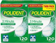 🦷 efficiently clean dentures with polident antibacterial denture cleanser tablets logo