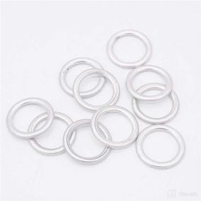 img 1 attached to 🔧 Set of 10 Aluminum Engine Oil Drain Plug Crush Washers, Compatible with Jetta Passat Tiguan Golf CC Audi A3 A4 A5 A6 A7 A8 Q3 Q5 Q7 TT RS7, OEM Replacement Part # N0138157