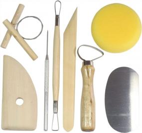 img 1 attached to 8-Piece Pottery Tool Kit - HTS 108T7 For Crafting And Sculpting Projects (1 Pack)