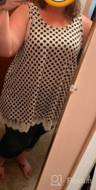 img 1 attached to Flattering Plus Size Swing Tank Top With Feminine Lace Detailing review by Dee Holt