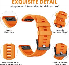 img 2 attached to NotoCity Silicone Watch Band For Fenix 6S And 5S Plus: Quickfit, Durable, And Ergonomic