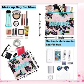 img 2 attached to Versatile 6 Pcs Diaper Bag Organizer Set: Pink Floral Print, Clothes, Bottles, Wet Bag Cloth Diapers, & Baby Essentials Clutch - Waterproof Wet Dry Bag