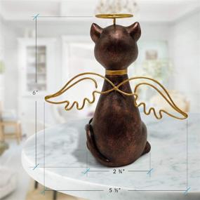 img 3 attached to 🐱✨ Cat Memorial Statue - Angelic Tribute for Cat Lovers - Enhance Your Pet Urn or Picture with a Cherished Remembrance Area