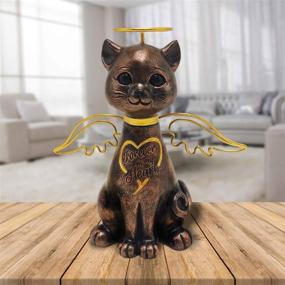 img 2 attached to 🐱✨ Cat Memorial Statue - Angelic Tribute for Cat Lovers - Enhance Your Pet Urn or Picture with a Cherished Remembrance Area