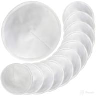 🤱 reusable bamboo nursing breast pads (12pcs) with laundry bag - leak-proof contoured breastfeeding nipple pad for maternity - reusable nipple covers for breastfeeding - baby shower gift (pastel touch, 4.5 inch) логотип