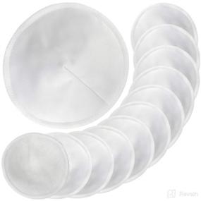 img 4 attached to 🤱 Reusable Bamboo Nursing Breast Pads (12pcs) with Laundry Bag - Leak-Proof Contoured Breastfeeding Nipple Pad for Maternity - Reusable Nipple Covers for Breastfeeding - Baby Shower Gift (Pastel Touch, 4.5 inch)