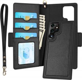 img 4 attached to Protect Your Samsung Galaxy S22 Ultra 6.8" With Skycase Magnetic Detachable Flip Folio Wallet Case With Wireless Charging And Multiple Features