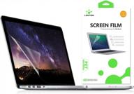 протектор экрана lention для macbook pro a1398 (15-дюймовый) - пленка hd clear с гидрофобным и олеофобным покрытием. логотип