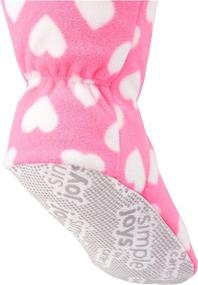 img 2 attached to Pack of 3 Simple Joys by Carter's Loose-Fit Flame Resistant Fleece Footed Pajamas for Toddlers and Baby Girls