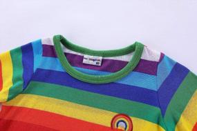 img 1 attached to Mud Kingdom T Shirt Sleeve Rainbow Apparel & Accessories Baby Girls