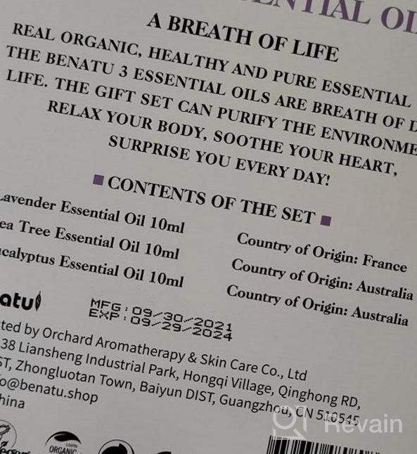 img 1 attached to Organic Aromatherapy Gift Set - Tea Tree, Eucalyptus & Lavender Essential Oils For Home Use By Benatu review by Mike Hernandez