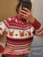 img 1 attached to Comfy Crewneck Long Sleeve Knitted Christmas Pattern Sweater For Women By Miessial review by Patrick Mccall