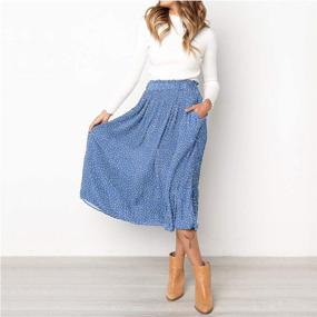 img 3 attached to 👗 Exlura Womens Pleated Pocket Skirts: Fashionable and Functional Women's Clothing