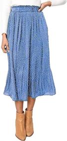 img 4 attached to 👗 Exlura Womens Pleated Pocket Skirts: Fashionable and Functional Women's Clothing