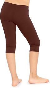 img 2 attached to 🩴 Stretch Comfort Cotton Leggings: Ideal Medium Girls' Clothing for Ultimate Leggings Comfort