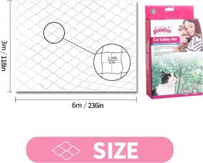 img 3 attached to Pawise Transparent Cat Safety Net And Dog Fence Netting For Window Stairs And Balcony, Anti-Fall Pet Net (6M X 3M)