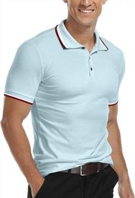 img 4 attached to Оставайтесь стильными и комфортными с мужскими поло-футболками MLANM с узким кроем.