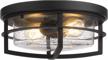 zeyu black ceiling light fixtures, 13 inch kitchen flush mount light fixture with seeded glass cover, zw17-f bk-r logo