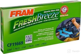 img 2 attached to 🔍 Efficient FRAM Fresh Breeze Cabin Air Filter Replacement with Arm and Hammer Baking Soda for Saab Vehicles - White, Easy Install: CF11669