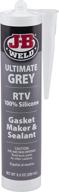🔧 j-b weld 32927 ultimate grey rtv silicone gasket maker and sealant - 9.5 oz.: premium quality gasket maker and sealant for all your needs logo