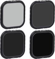 📸 enhance your gopro hero 8 black footage with lenskins 4-pack nd8 nd16 nd32 cpl lens filters - must-have lens protector and nd/cpl filter kit for gopro 8 black accessories logo