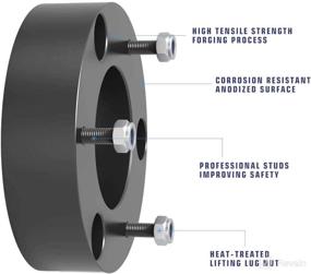 img 1 attached to 🚗 Enhance Your Dodge Ram 1500's Performance with QIYAOFIT Front Leveling Lift Kit - 2.5 inch Compatible for 2006-2021 Models! Grab 2PCS Front Strut Spacer Suspension Lift Kits Now!