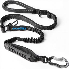 img 4 attached to 4-6 FT Strong Bungee Dog Leash For Large And Medium Dogs - Adjustable With Car Seatbelt, IOKHEIRA Multifunctional Dog Leash
