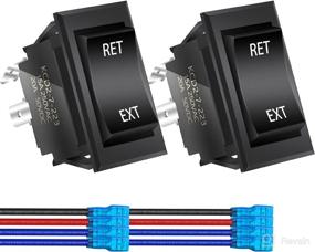 img 4 attached to 🔀 DaierTek Reverse Polarity Toggle Rocker Switch 30 Amp 12V - DC Motor Control RV Power Jack Momentary Reversing Switch DPDT – Perfect for 5th Wheel Tongue Trailer Stabilizer -2Pack