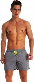img 3 attached to Stay Cool And Comfortable With YnimioAOX Quick Dry Men'S Swim Trunks