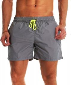 img 4 attached to Stay Cool And Comfortable With YnimioAOX Quick Dry Men'S Swim Trunks