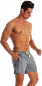 img 2 attached to Stay Cool And Comfortable With YnimioAOX Quick Dry Men'S Swim Trunks