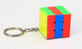 img 2 attached to Compact And Colorful 3X3 Rubik'S Cube Keychain For Speedcubing And Magic Shows - Stickerless And Fast Miniature Cube By CuberSpeed