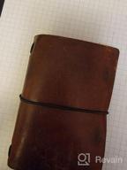 img 1 attached to Travel In Style: Refillable Leather Notebook Cover For Small Journals review by Justin Frazier