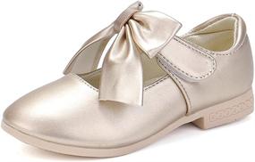 img 4 attached to 👠 SEO-optimized Padgene Bowknot Princess Walking Wedding Girls' Shoes with Flats