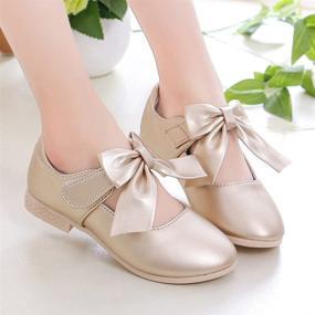 img 2 attached to 👠 SEO-optimized Padgene Bowknot Princess Walking Wedding Girls' Shoes with Flats