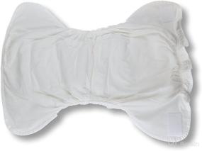 img 3 attached to Ultimate Comfort and Protection: InControl - Nighttime Fitted Cloth Diaper - White (Medium/Large)