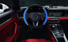 img 1 attached to MYGHSX Microfiber Leather Steering Wheel Cover