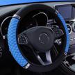 myghsx microfiber leather steering wheel cover logo